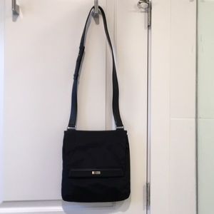 Black nylon Tumi crossbody bag